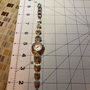Brighton Silver Heart Link Watch
